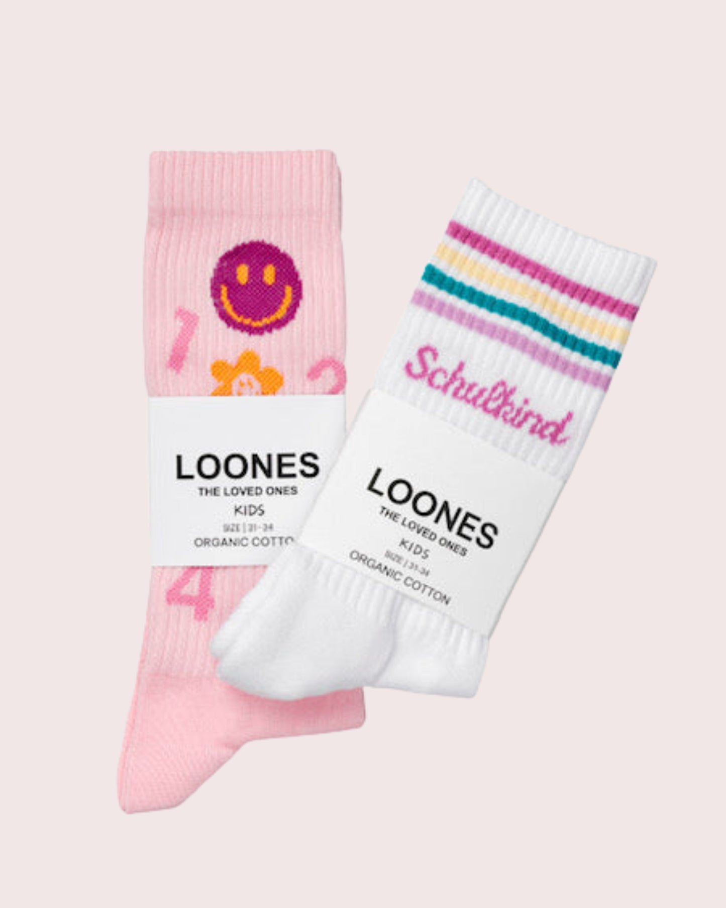 Loones 2er Set | Schulkind plume & THE 1-2-3 dusty rosé Ansicht 2