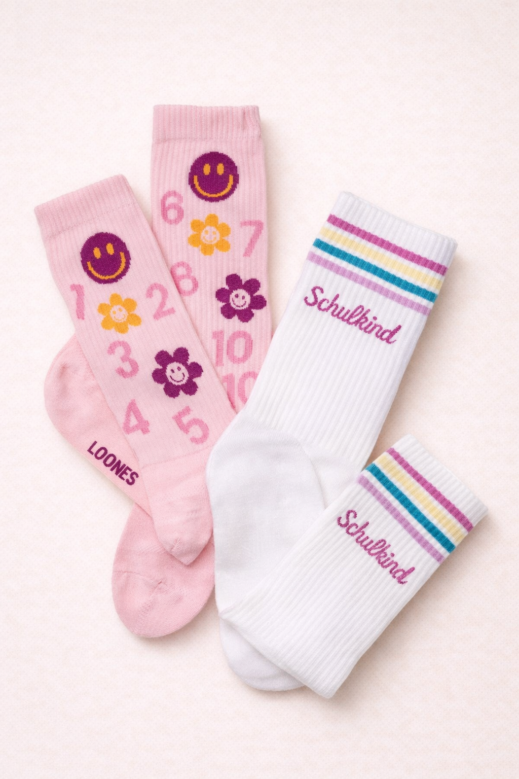 Loones 2er Set | Schulkind plume & THE 1-2-3 dusty rosé Ansicht 3