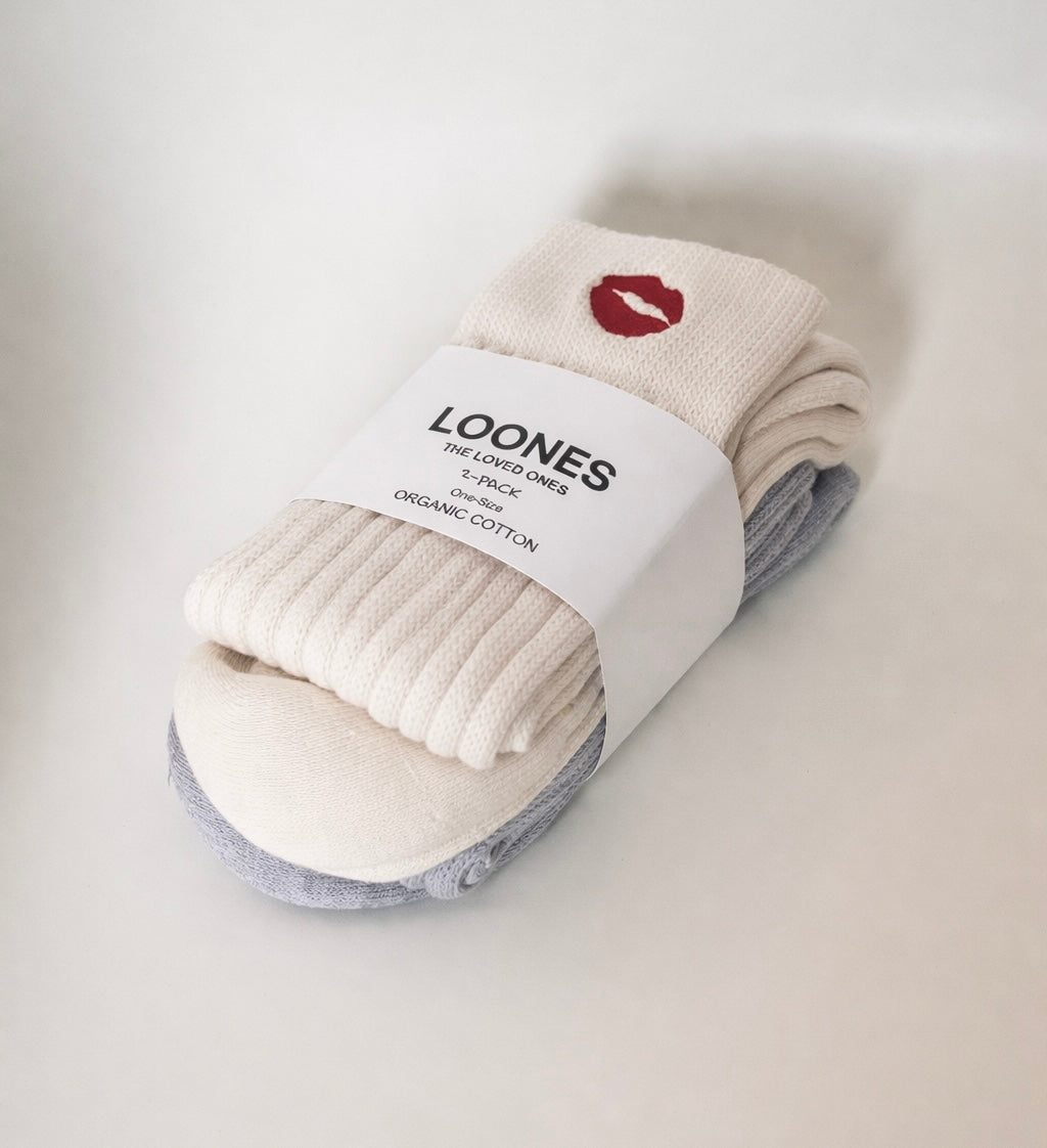 Loones COZY KISS | 2er Set | off-white & grey melange Ansicht 4