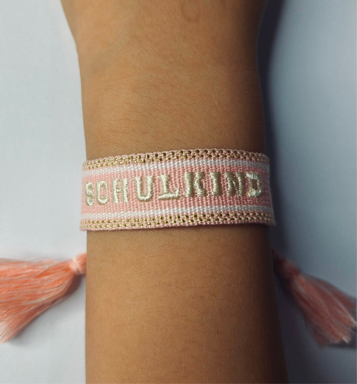 Loones gewebtes Armband SCHULKIND | marshmallow-rosé Ansicht 4