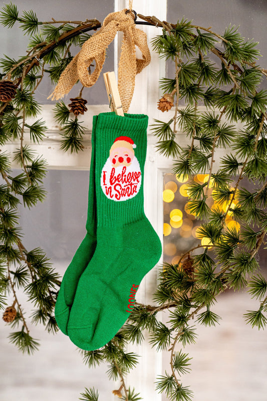 Loones I believe in Santa | Kids | emerald green Studio Aufnahme