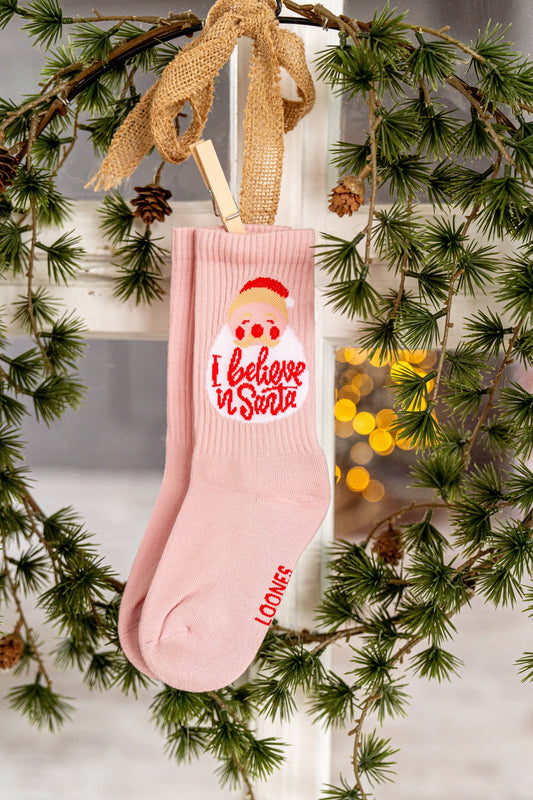 Loones I believe in Santa | Kids | pale pink Studio Aufnahme
