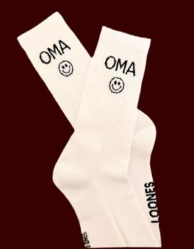 Loones Happy Oma Socken - Tennissocke mit Smiley