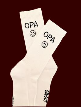 Loones Happy Opa Socken - Tennissocke mit Smiley