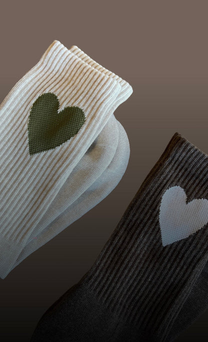 Loones THE BIG HEART | 2er Set | cream & mokka melange Ansicht 2