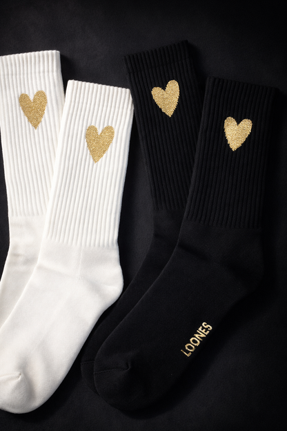 Loones THE BIG HEART | 2er Set | gold glitter Ansicht 2