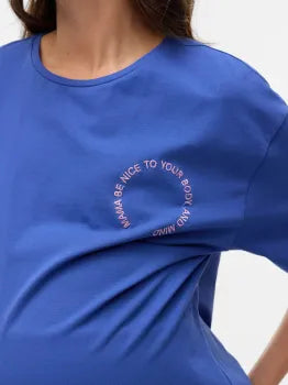 MAMALICIOUS Umstands-T-Shirt MAMA be nice - blau