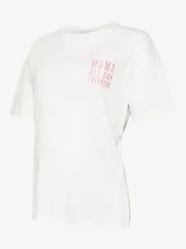 MAMALICIOUS Umstands-T-Shirt MAMA ALL DAY EVERYDAY weiss