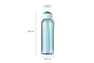 Mepal Wasserflasche Flip-up Campus 500 ml - blau - für kohlensäurehaltiges Wasser