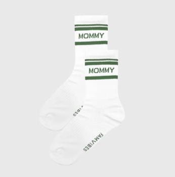 MOMMY Socken gestreift grün famvibes