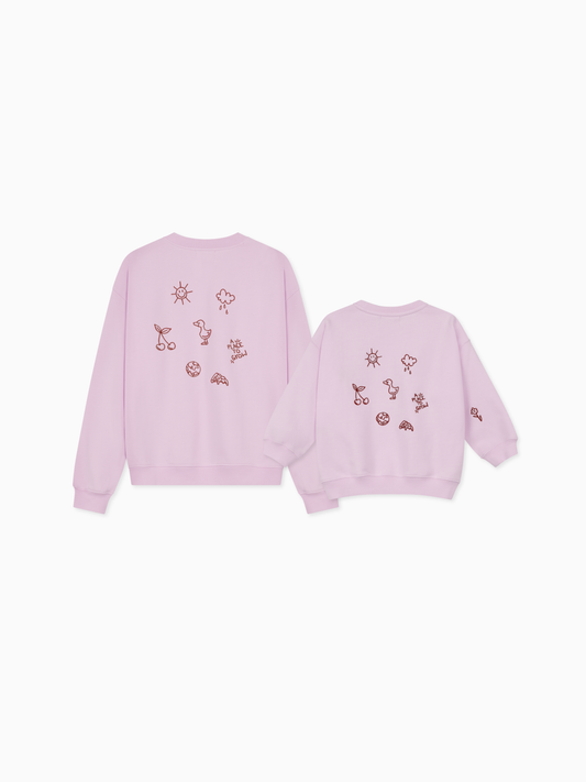 Famvibes Family Set Place to grow Sweatshirts rosa