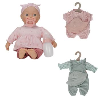 Puppen-Set Lily – mit 2 süßen Bekleidungssets in Rosa und Grün - Bundle Little Dutch