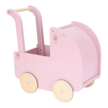 Little Dutch rosa Puppenwagen Holz mit Textilien