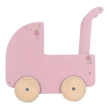 Little Dutch rosa Puppenwagen Holz mit Textilien