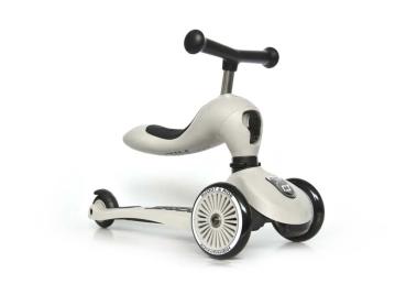 Scoot & Ride Highwaykick 1 ash - 2 in 1 Kickboard mit Sitz - 1-5 Jahre