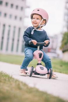 Scoot & Ride Highwaykick 1 rose - 2in1 Kickboard mit Sitz rosa 1-5 Jahre