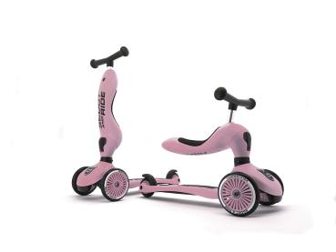 Scoot & Ride Highwaykick 1 rose - 2in1 Kickboard mit Sitz rosa 1-5 Jahre