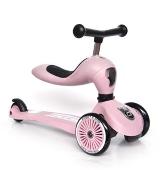 Scoot & Ride Highwaykick 1 rose - 2in1 Kickboard mit Sitz rosa 1-5 Jahre