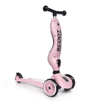 Scoot & Ride Highwaykick 1 rose - 2in1 Kickboard mit Sitz rosa 1-5 Jahre