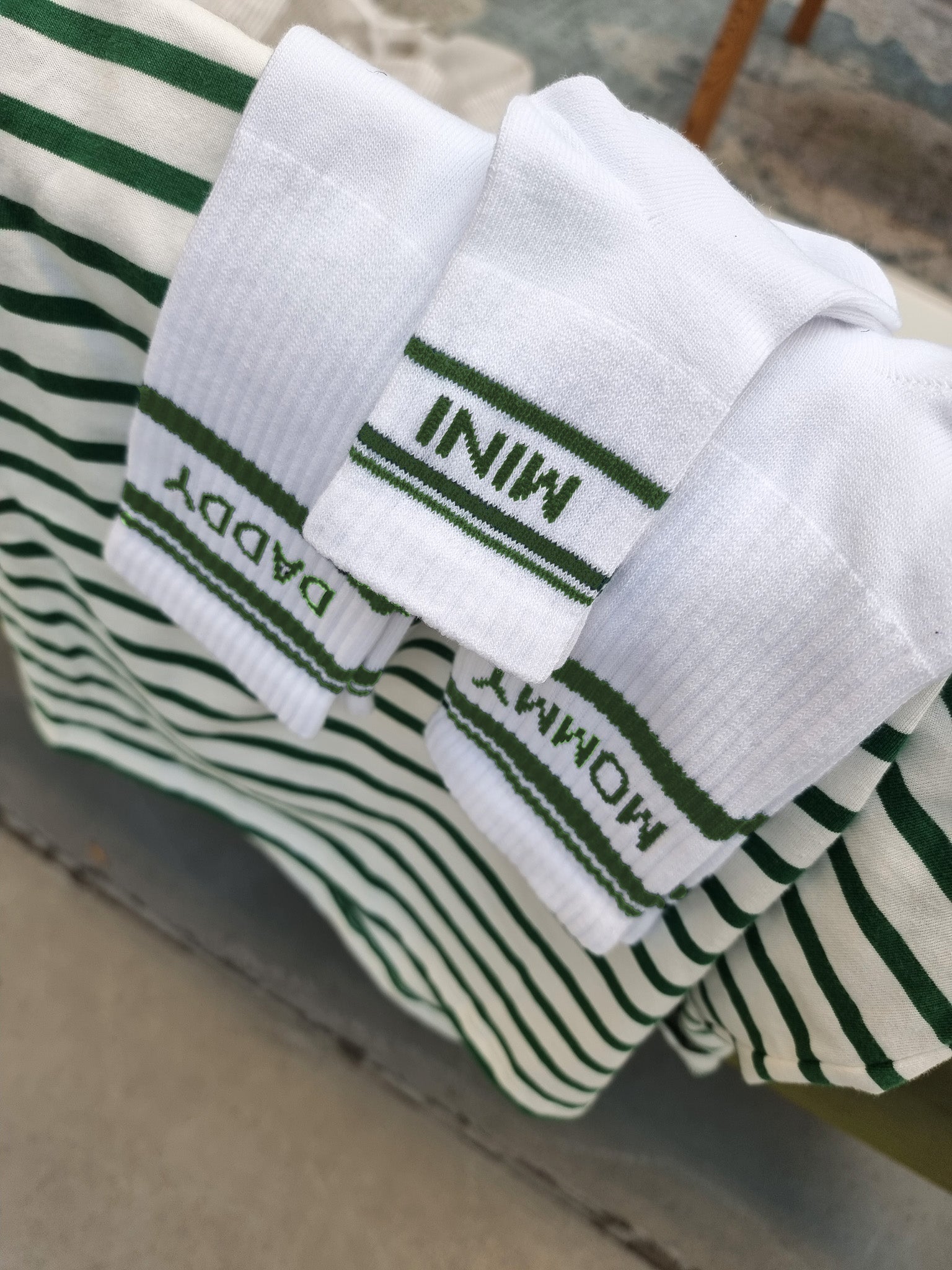 Famvibes Mini Striped Socken green