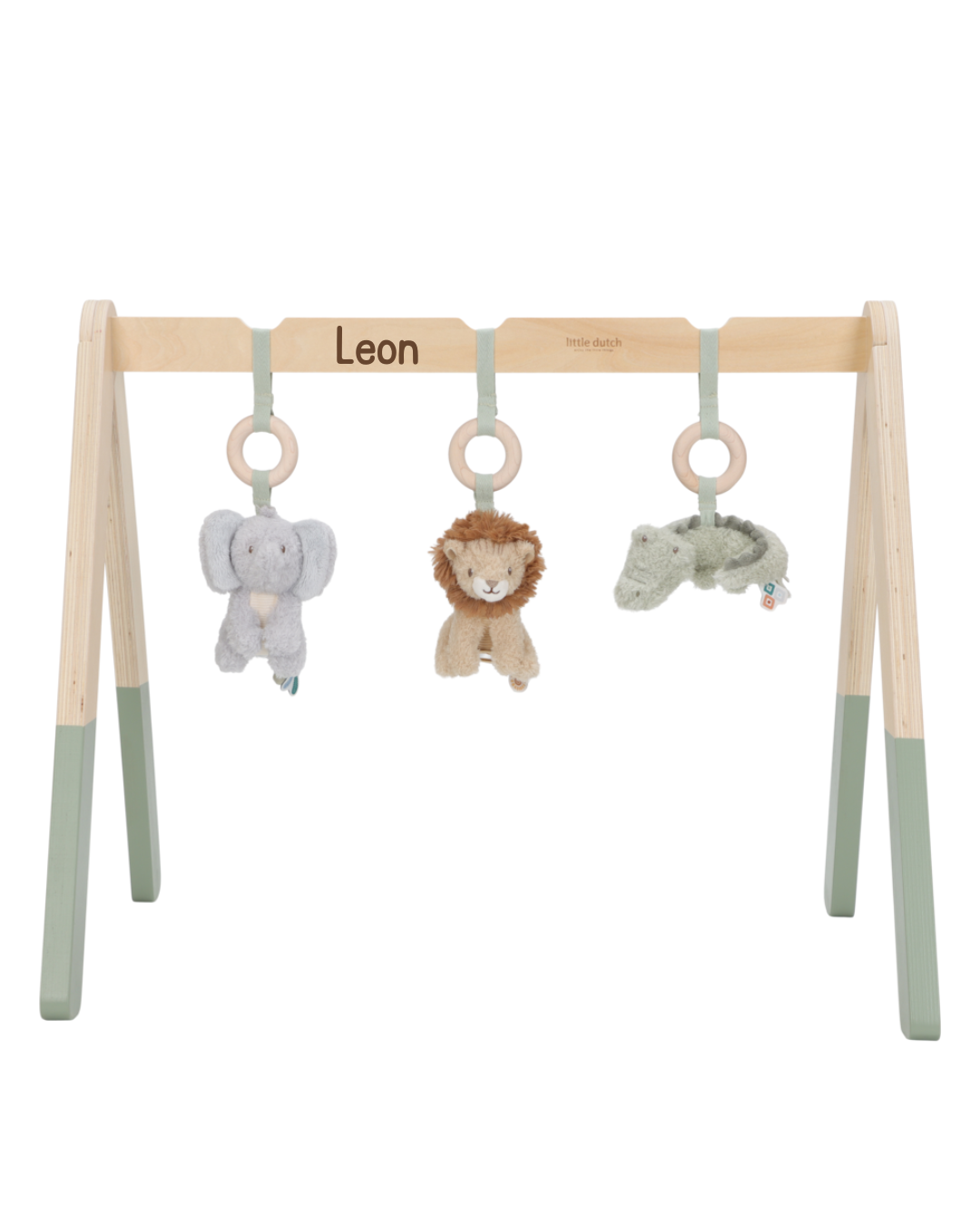 Little Dutch Babyspielbogen Personalisierung Beispiel Name Leon graviert