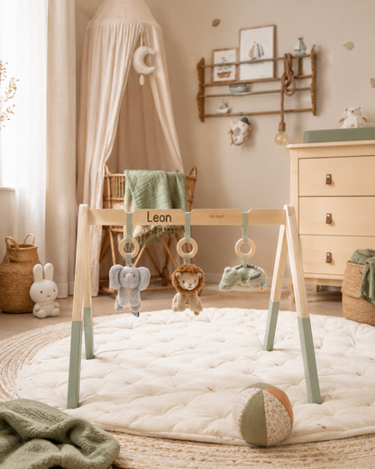 Little Dutch Babyspielbogen Safari Friends mit Personalisierung Wunschname Übersicht