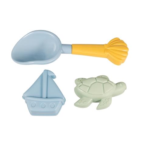 Strandset blau Schaufel und Sandförmchen Little Dutch
