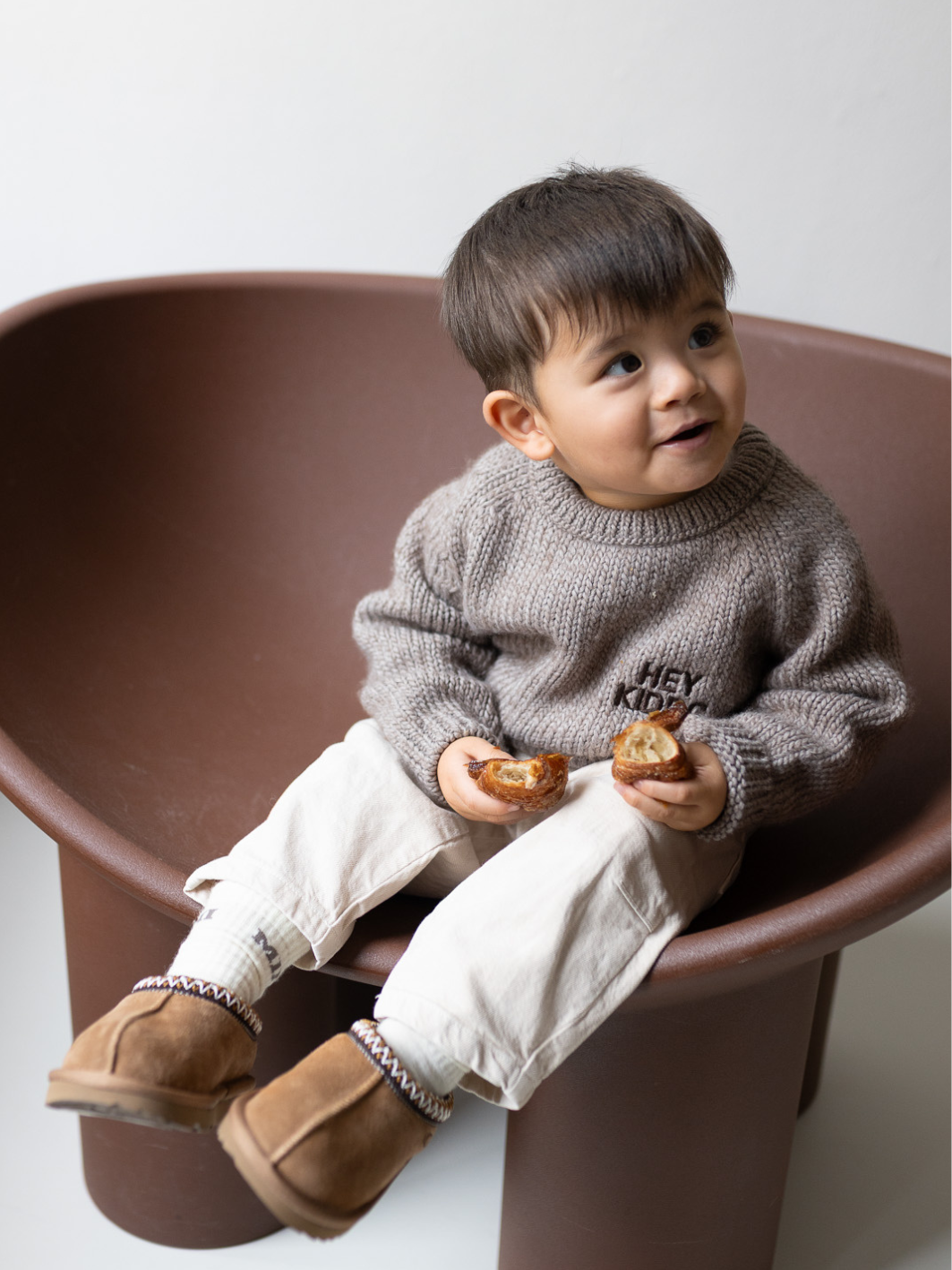 Famvibes HEY Kiddo Strickpullover chocolate