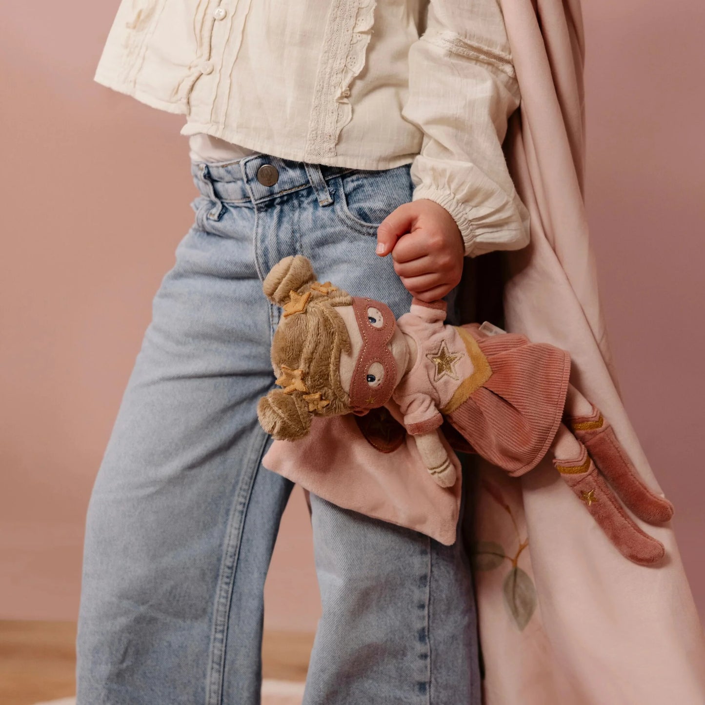 Little Dutch Schmusepuppe Superheld Rosa - 35 cm