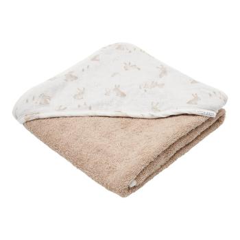 Little Dutch Kapuzenhandtuch beige Musselin Baby Bunny Detailansicht