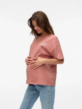 MAMALICIOUS Umstands-T-Shirt „MAMA rules“ – Ferida Rosébraun
