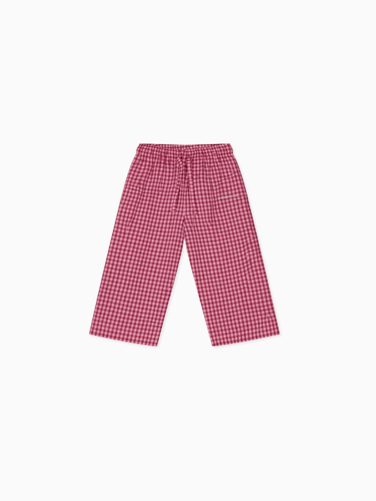 Famvibes Vichykaro Pants Kids red