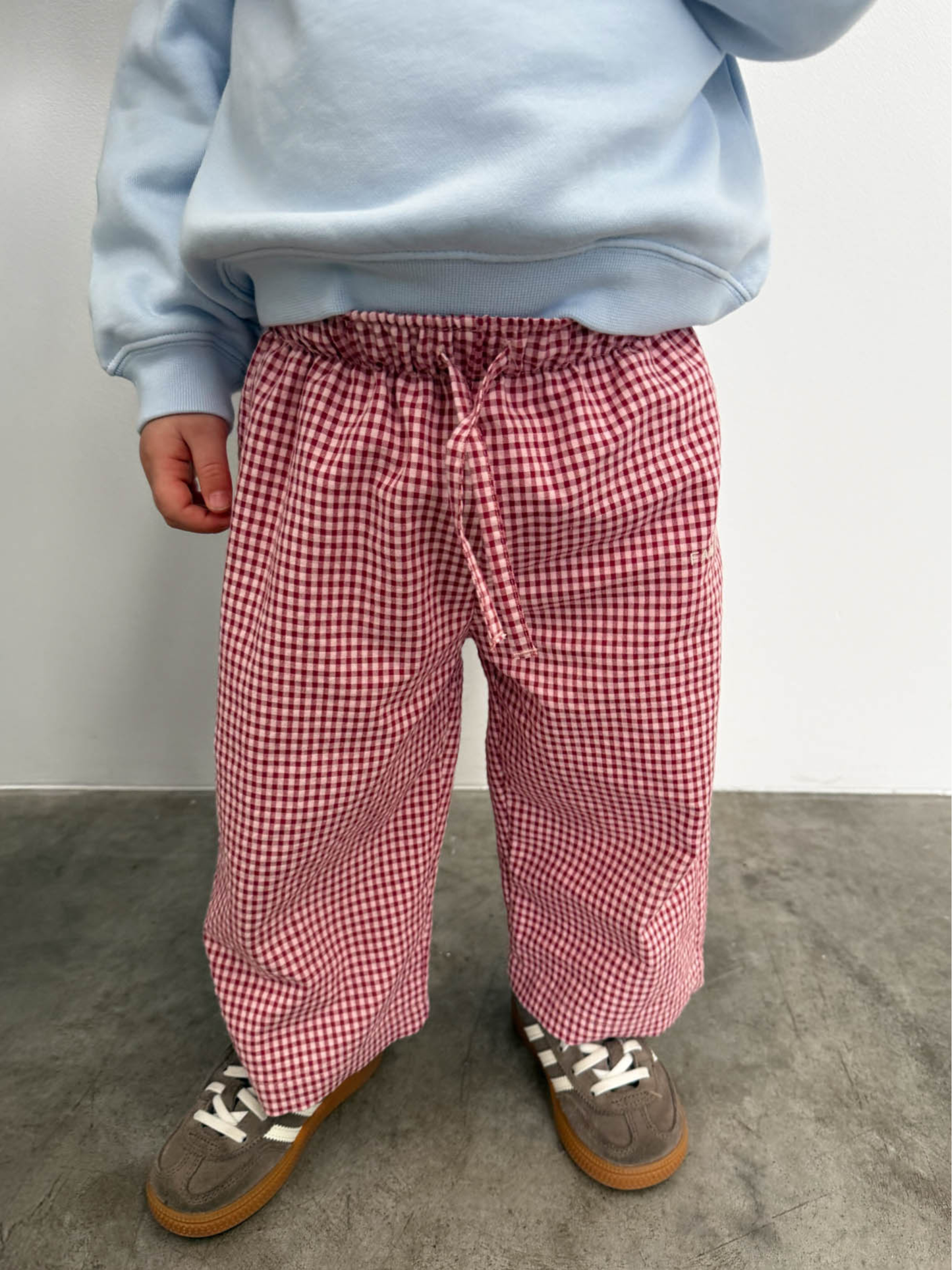 Famvibes Vichykaro Pants Kids red