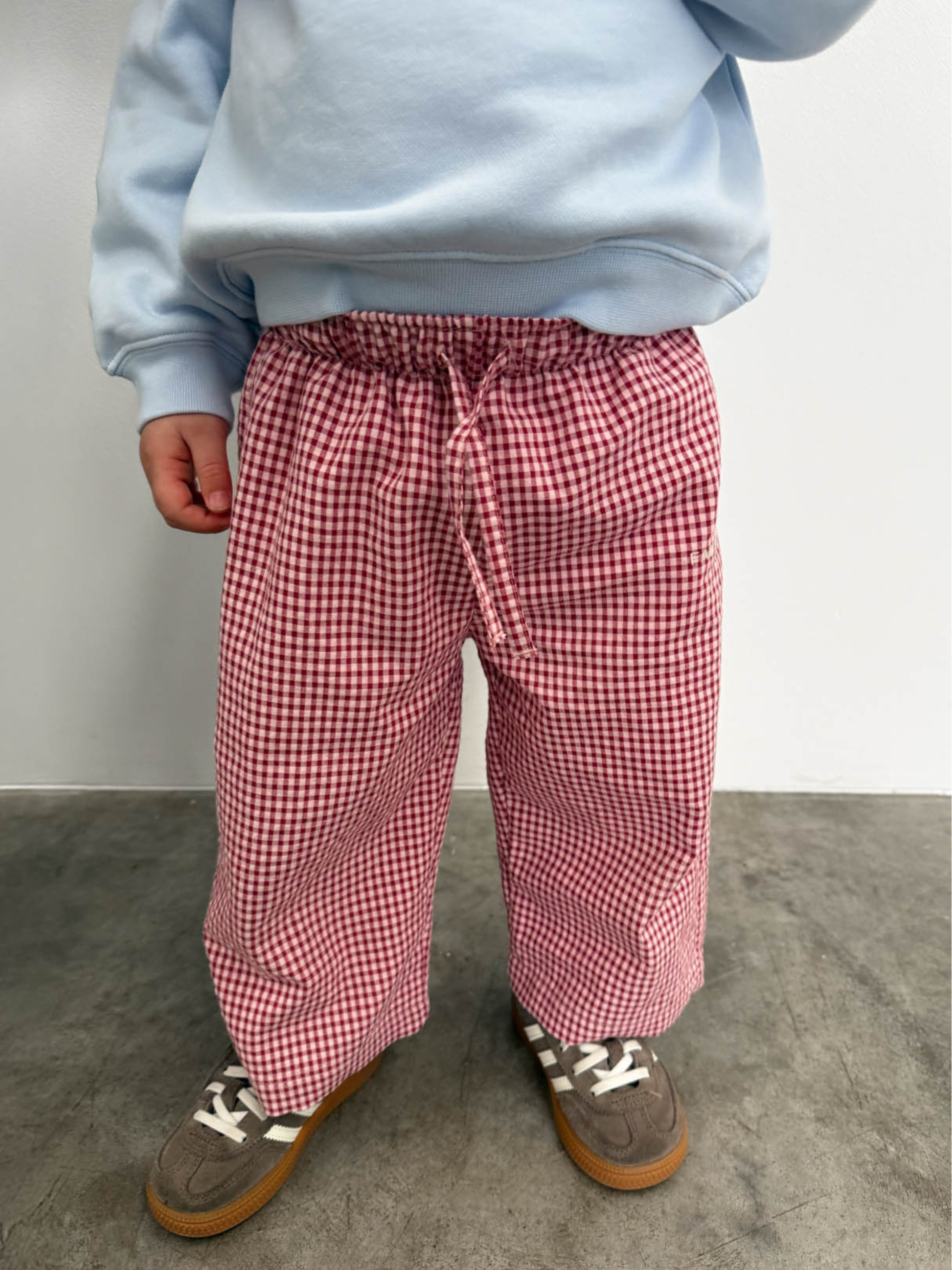 Famvibes Vichykaro Pants Kids red