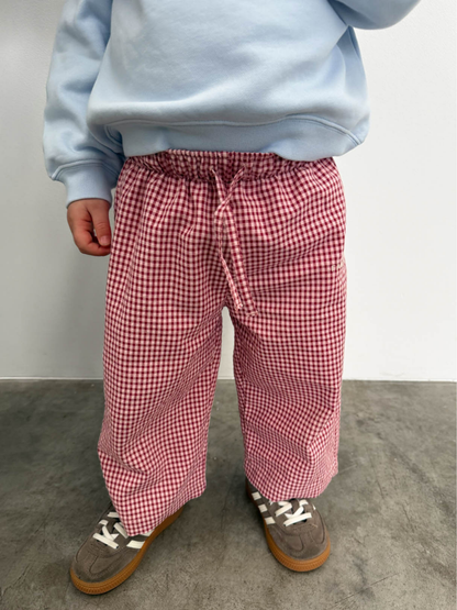 Famvibes Vichykaro Pants Kids red