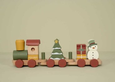 Little Dutch X-MAS Holz Eisenbahn mit Steckformen Weihnachten LD4861