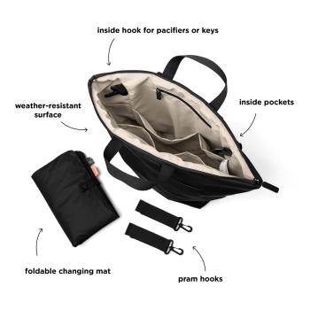 Done by Deer Wickelrucksack Changing Backpack schwarz 7003560